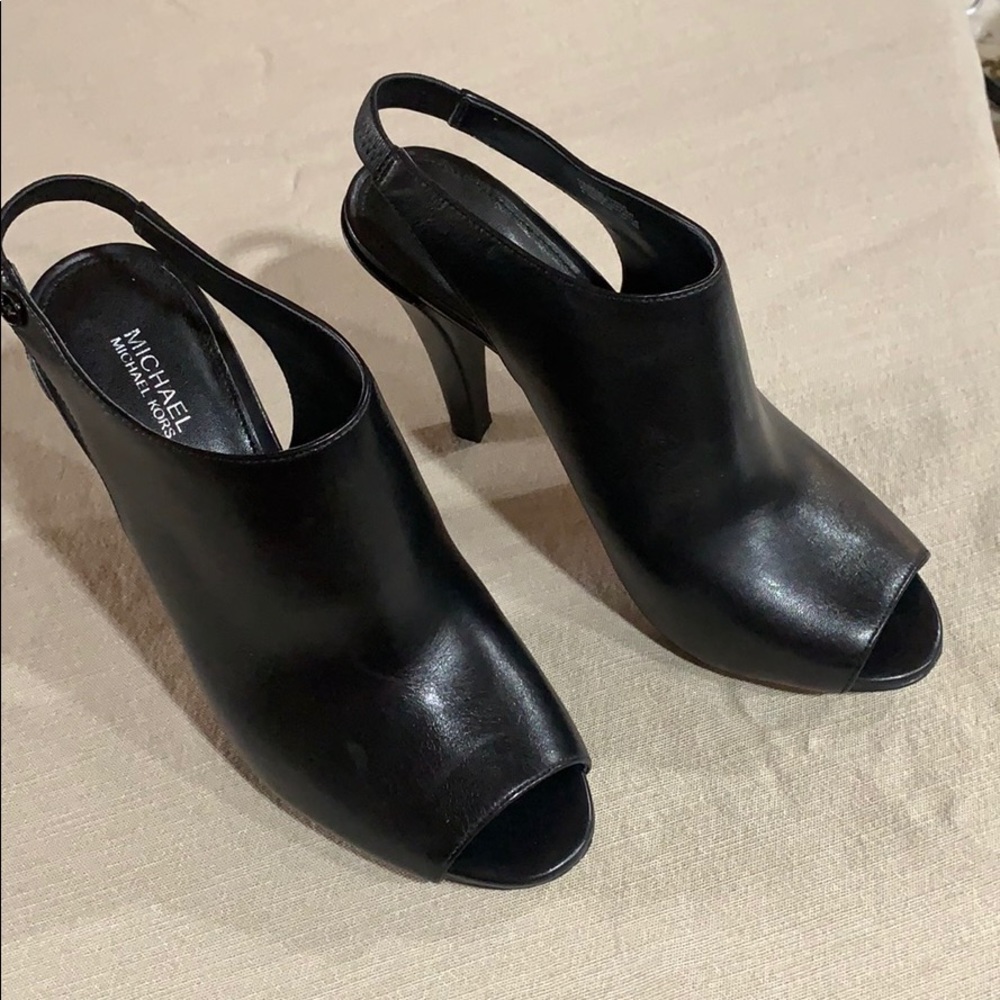 Michael Kors Peep Toe Strap Bootie Heels